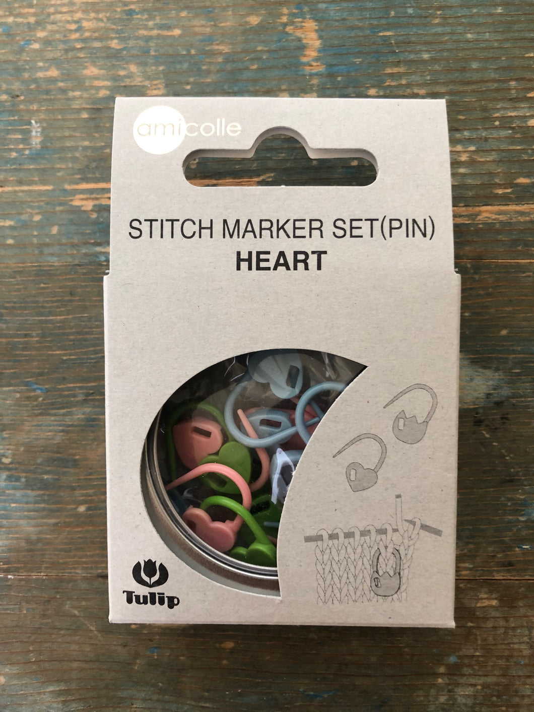 Tulip Heart Shaped Locking Stitch Markers (regular size)