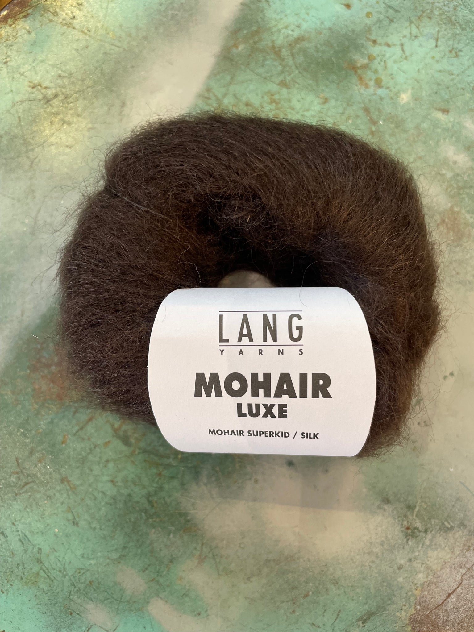 LANG MOHAIR LUX Yarn Dark Teal Green #96 175m Mohair Silk Poly